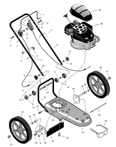 Part Location Diagram of F-020201M Murray Instruction Book and Parts List